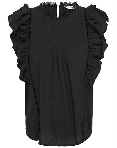 Only - ONLLuna Frill Top - Black
